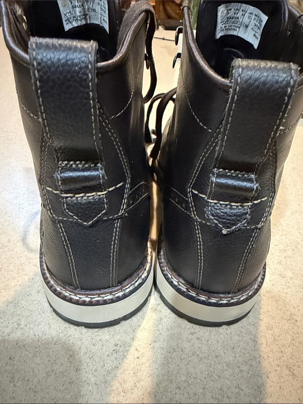 Timberland Men's Black Leather Lace-Up Work Boots